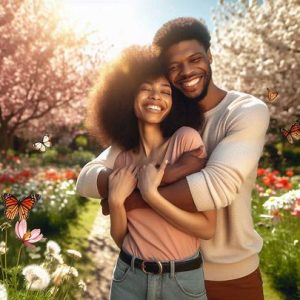 happy content couple